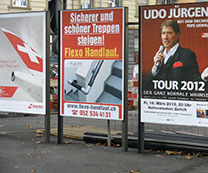 Plakatwerbung von Flexo Handlauf